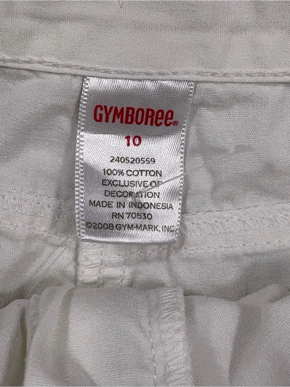 Gymboree White Cotton Adjustable Waist Bermuda Shorts with Side Bows